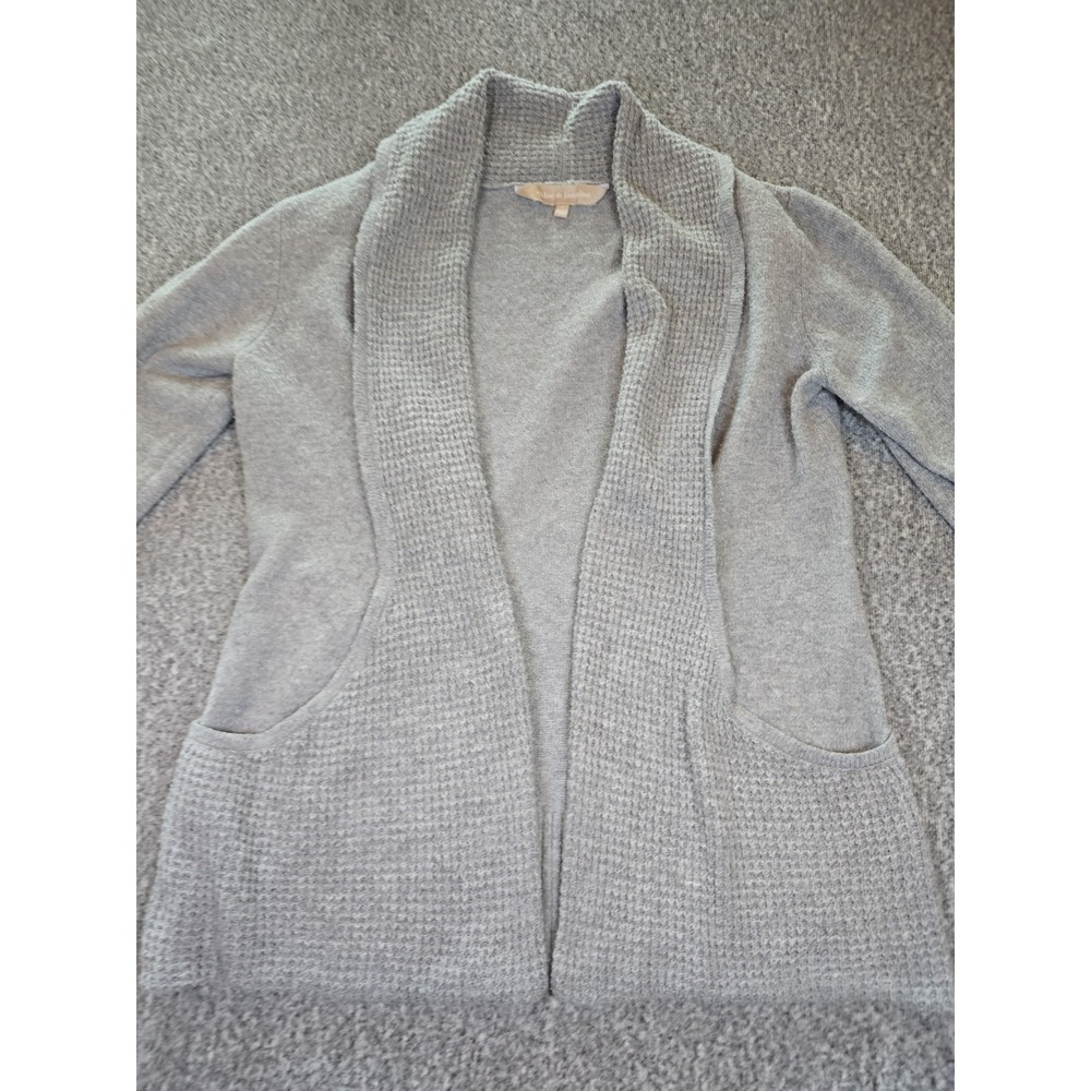 Chloe & Jasmine Women's Gray Open Front Cardigan Sweater, Size Medium